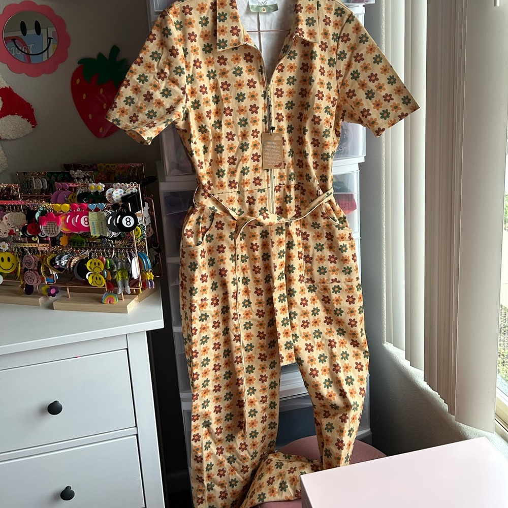 BNWT WASI Clothing Retro Daisy Coveralls Boilersuit Jumpsuit